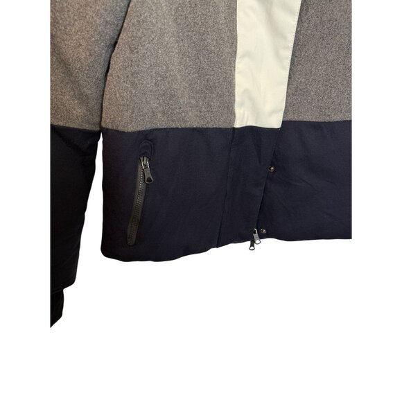 Erin Snow Lola Merino Wool Colorblock Ski Jacket Black Gray White - Size M - Picture 16 of 16